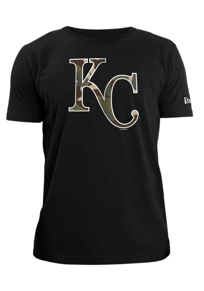 Kansas City Royals Nike Team Camo Logo T-Shirt - Black