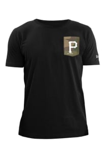 New Era Pittsburgh Pirates Black Camo Pocket Short Sleeve T Shirt
