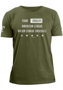 New Era Texas Rangers Olive Five Stars Short Sleeve T Shirt