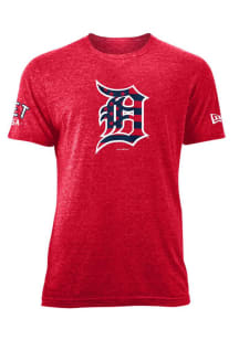 New Era Detroit Tigers Red Flag Filled Logo Short Sleeve T Shirt