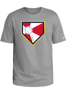 New Era Wichita Wind Surge Grey Plate Logo Short Sleeve T Shirt