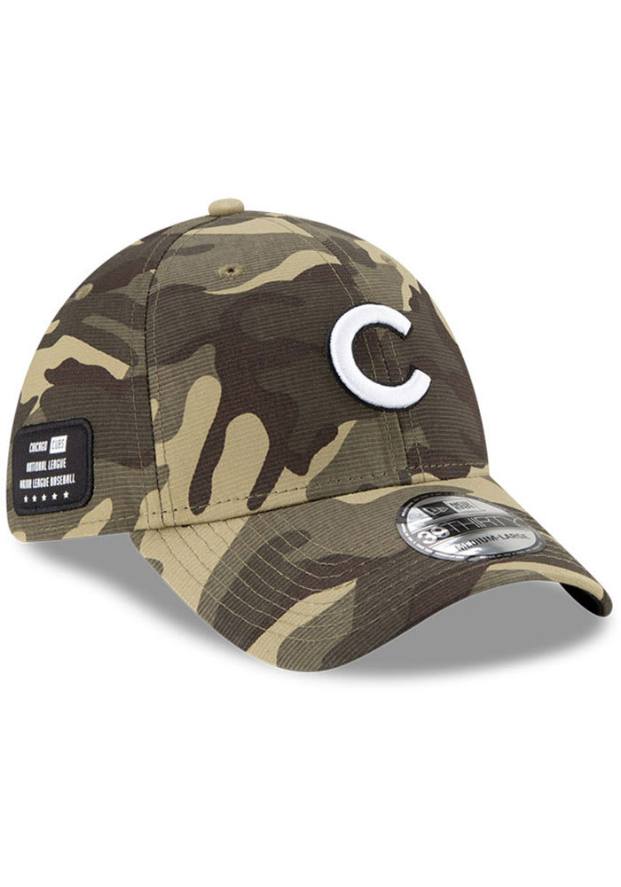 Chicago Cubs 2021 Armed Forces Day 39THIRTY Green Flex Hat