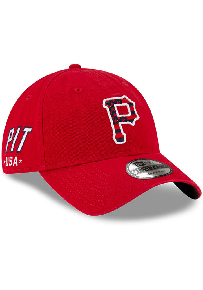 New Era Pittsburgh Pirates 2020 July 4th 9TWENTY Adjustable Hat - Red