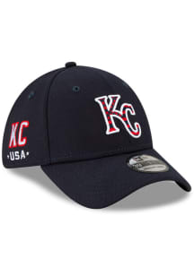 New Era Kansas City Royals Mens Navy Blue 2021 July 4th 39THIRTY Flex Hat