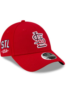 New Era St Louis Cardinals 2021 July 4th SS 9FORTY Adjustable Hat - Red