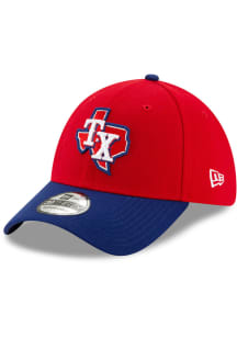 New Era Texas Rangers Mens Red Team Classic 39THIRTY Flex Hat