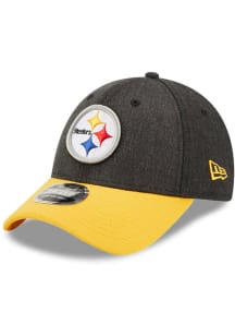 New Era Pittsburgh Steelers The League Heather 9FORTY Adjustable Hat - Black