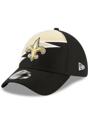New Era New Orleans Saints Mens Black Bolt 39THIRTY Flex Hat