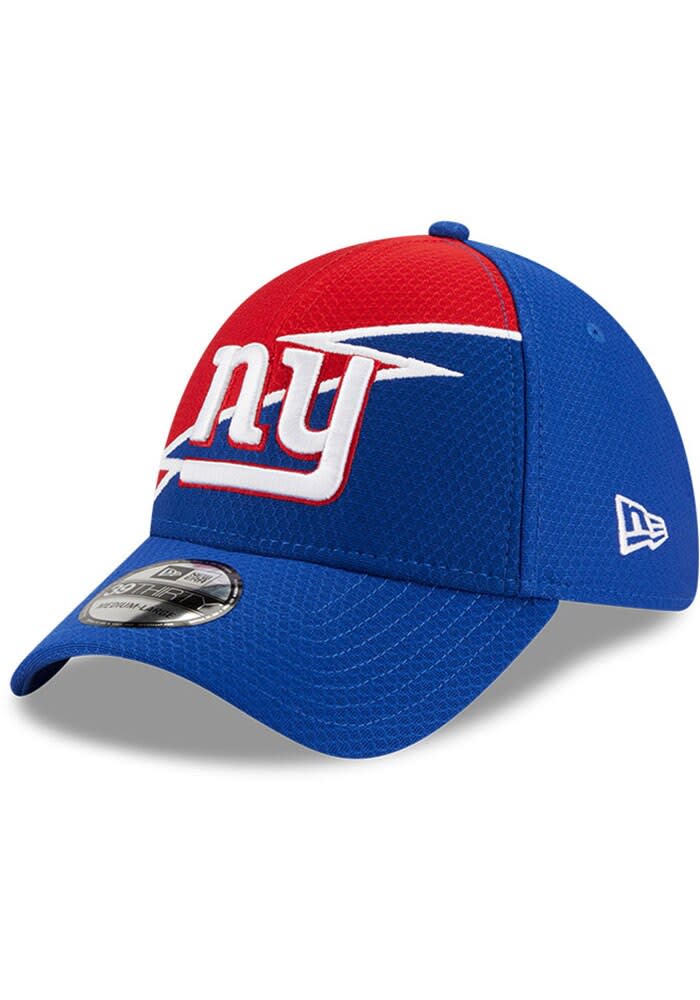 New Era Men's New York Giants Blue 39THIRTY Bolt Fitted Hat