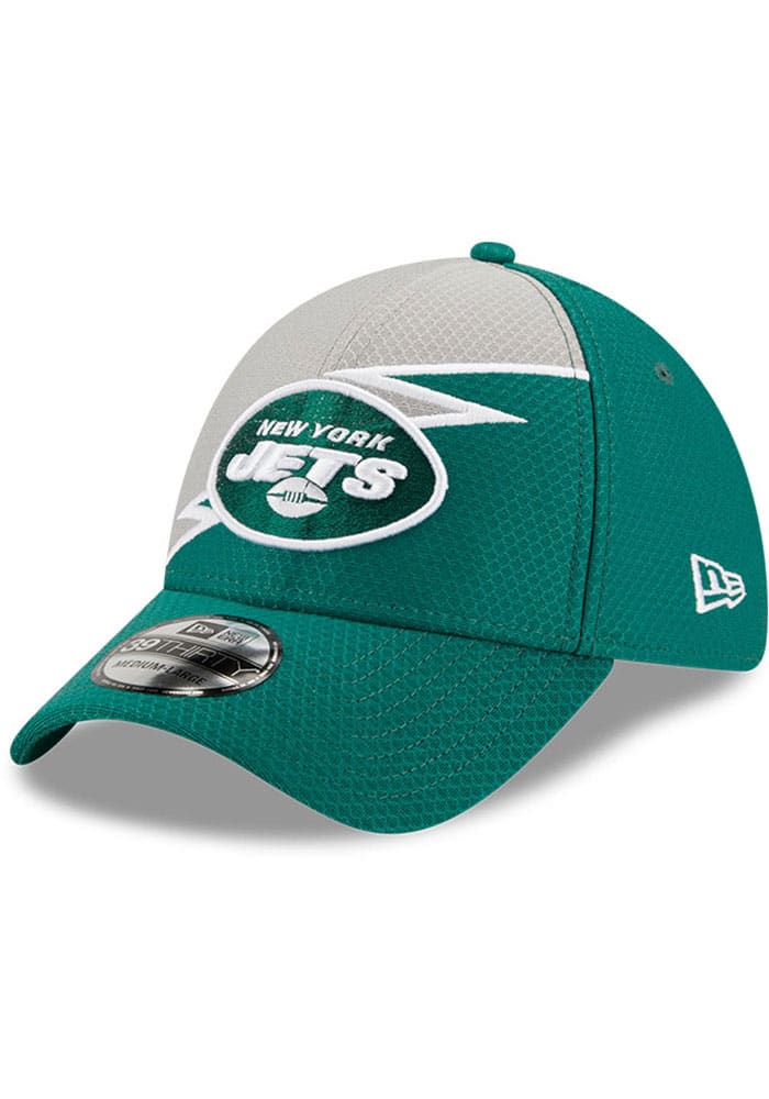 New York Jets NFL20 OF Sideline 39THIRTY Grey New Era Flex Hat