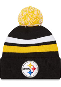 New Era Pittsburgh Steelers Black M KNITFRESH B3 Mens Knit Hat