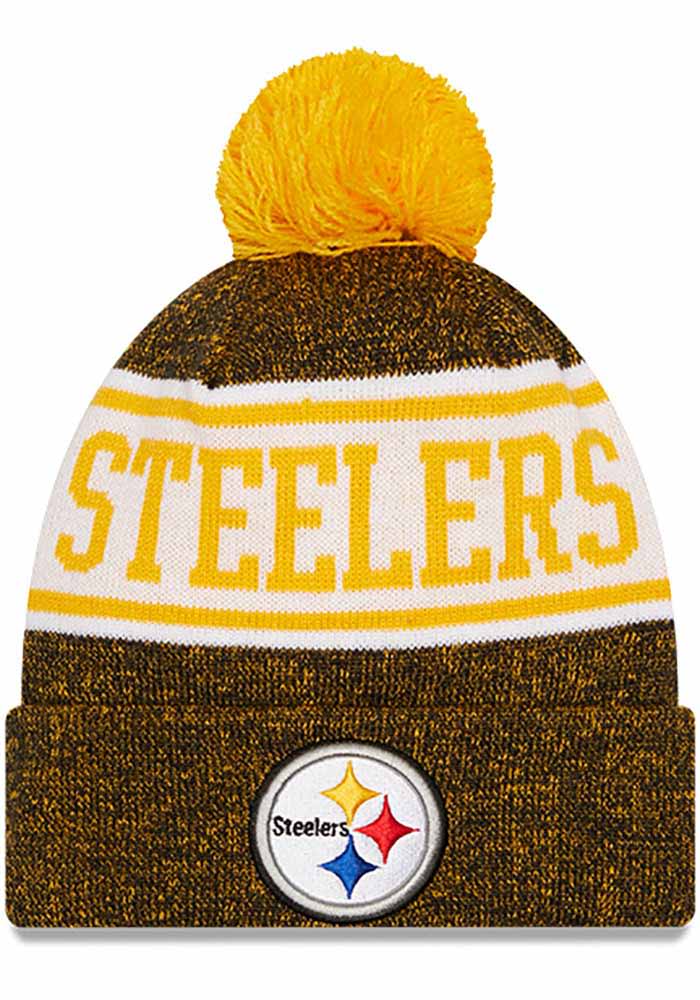 '47 Brand Pittsburgh Steelers Bering Cuff Pom Knit Hat | Black