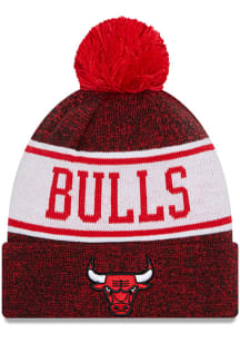 New Era Chicago Bulls Red Banner Mens Knit Hat