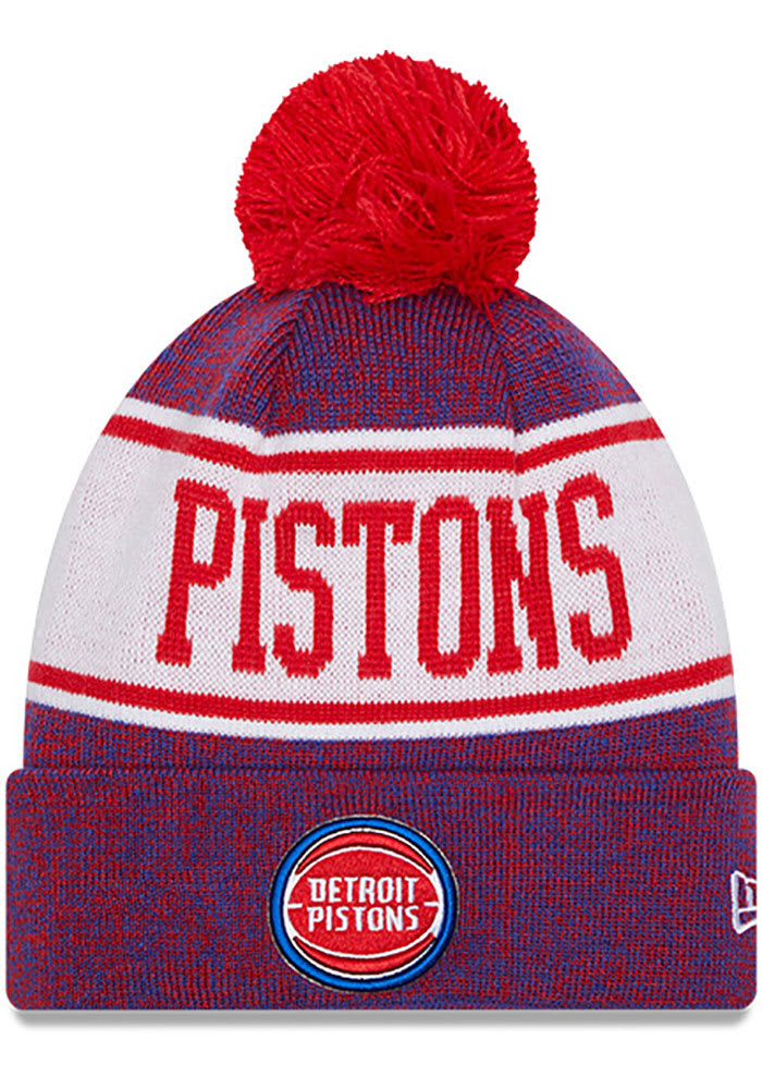 New Era Detroit Pistons Blue Banner Mens Knit Hat