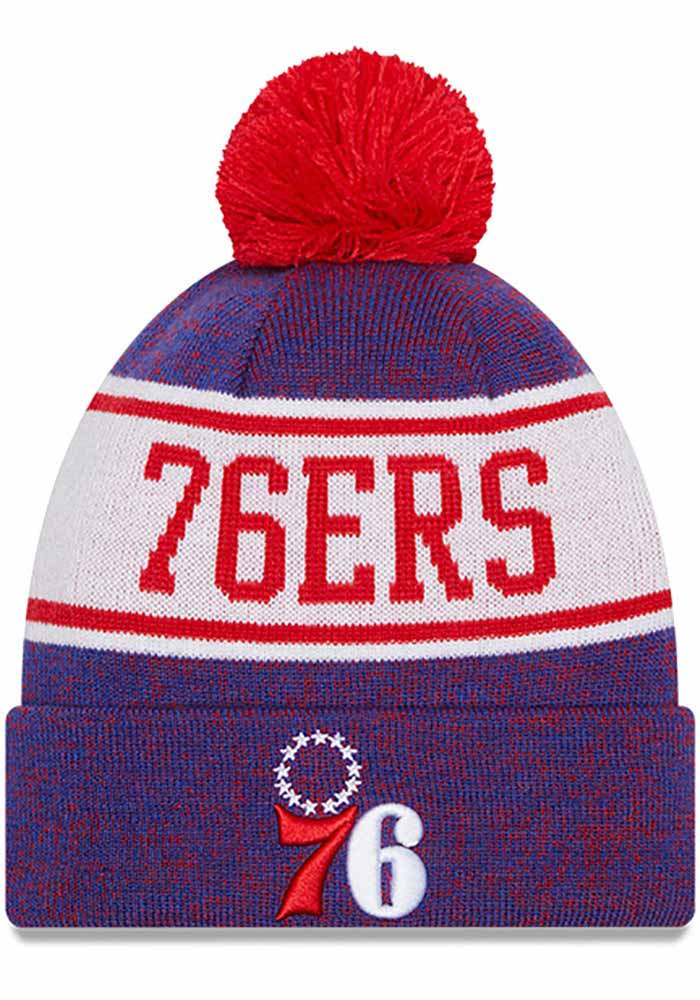 New Era Philadelphia 76ers Blue Banner Mens Knit Hat