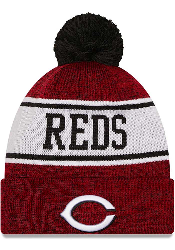 New Era Cincinnati Reds Red Banner Mens Knit Hat