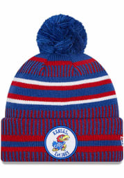 New Era Kansas Jayhawks Blue JR NE19 Sport Youth Knit Hat