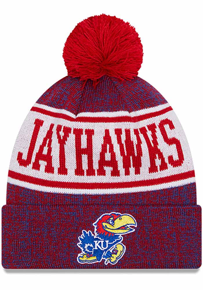 New Era Kansas Jayhawks Blue Banner Mens Knit Hat