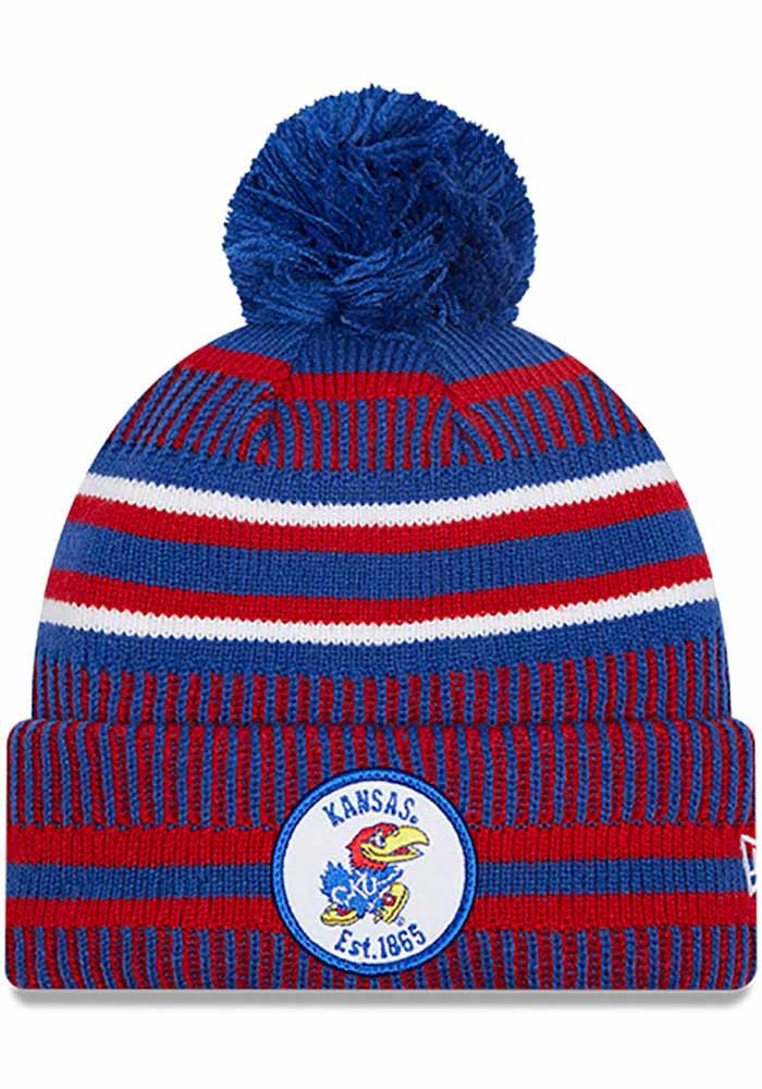 New Era Kansas Jayhawks Blue NE19 Sport Knit Mens Knit Hat
