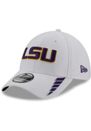 New Era LSU Tigers Mens White Rush 39THIRTY Flex Hat
