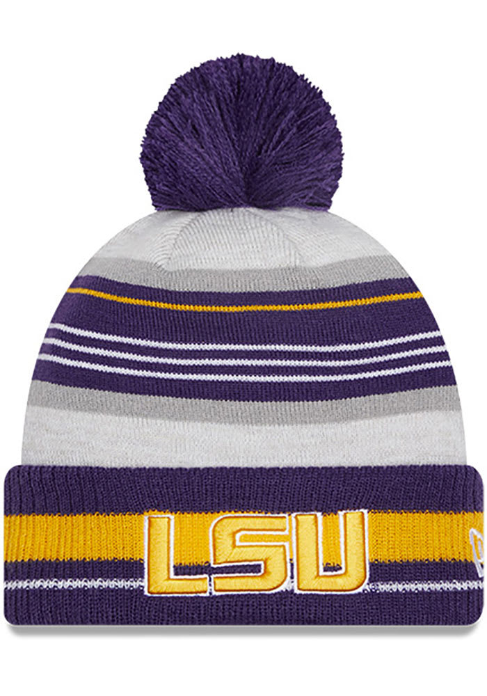 New Era LSU Tigers Grey Grayed Mens Knit Hat