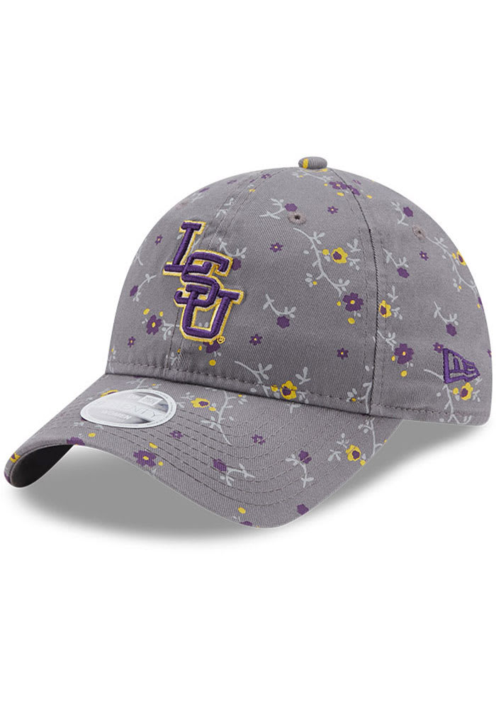 New Era LSU Tigers Grey W Blossom 9TWENTY Womens Adjustable Hat