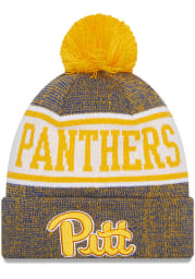 New Era Pitt Panthers Blue Banner Mens Knit Hat