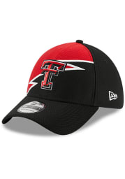 New Era Texas Tech Red Raiders Mens Red Bolt 39THIRTY Flex Hat