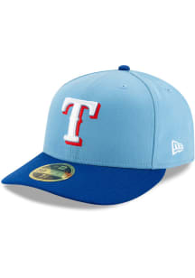 New Era Texas Rangers Mens Light Blue 2T Alt 2 AC LP59FIFTY Fitted Hat