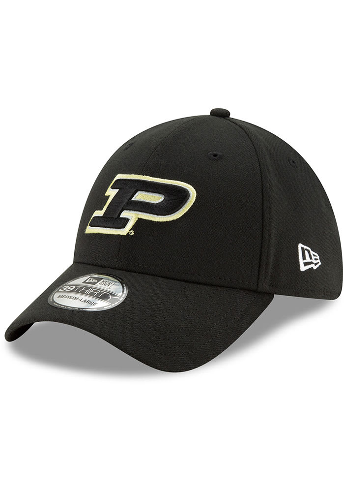 Purdue Boilermakers Team Classic 39THIRTY Black New Era Flex Hat