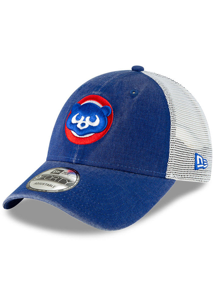 New Era Chicago Cubs Cooperstown Trucker 9FORTY Adjustable Hat - Blue