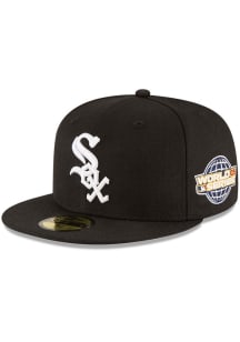 New Era Chicago White Sox Mens Black 2005 World Series Side Patch 59FIFTY Fitted Hat