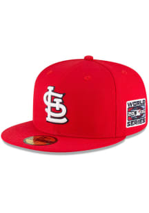 New Era St Louis Cardinals Mens Red 2006 World Series Side Patch 59FIFTY Fitted Hat