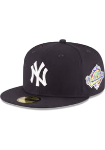 New Era New York Yankees Mens Navy Blue 1996 World Series Side Patch 59FIFTY Fitted Hat