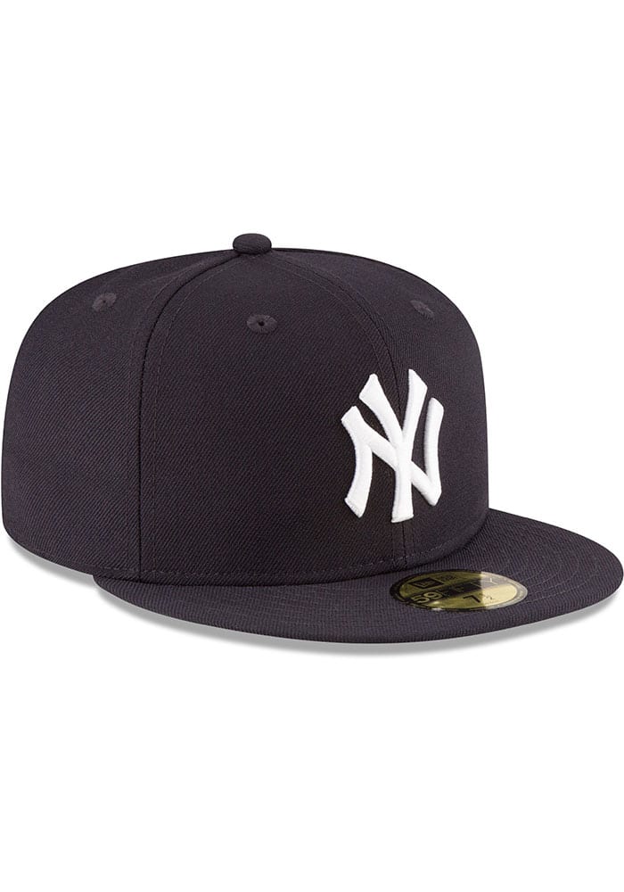 New Era New York Yankees Mens Navy Blue 1998 World Series Side Patch 59FIFTY Fitted Hat