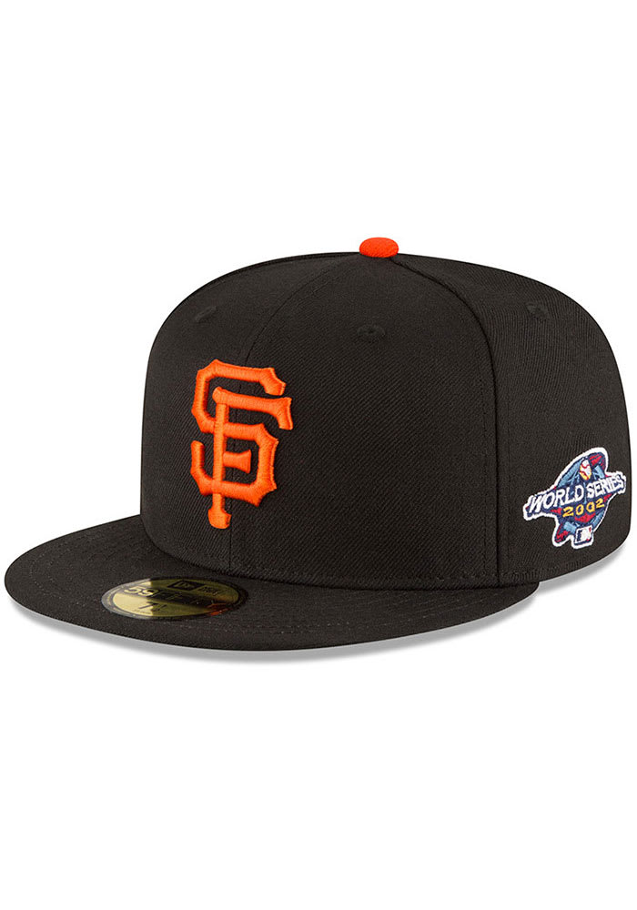 New Era San Francisco Giants Mens Black 2002 World Series Side Patch 59FIFTY Fitted Hat