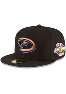 New Era Arizona Diamondbacks Mens Black 2001 World Series Side Patch 59FIFTY Fitted Hat