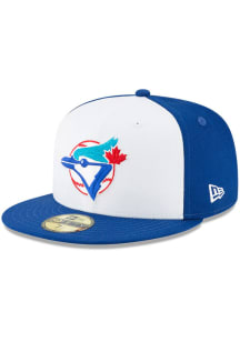 New Era Toronto Blue Jays Mens Blue Cooperstown 59FIFTY Fitted Hat