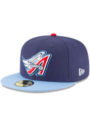New Era Los Angeles Angels Mens Navy Blue Cooperstown 59FIFTY Fitted Hat