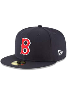 New Era Boston Red Sox Mens Navy Blue Cooperstown 59FIFTY Fitted Hat