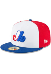 New Era Montreal Expos Mens White Cooperstown 59FIFTY Fitted Hat
