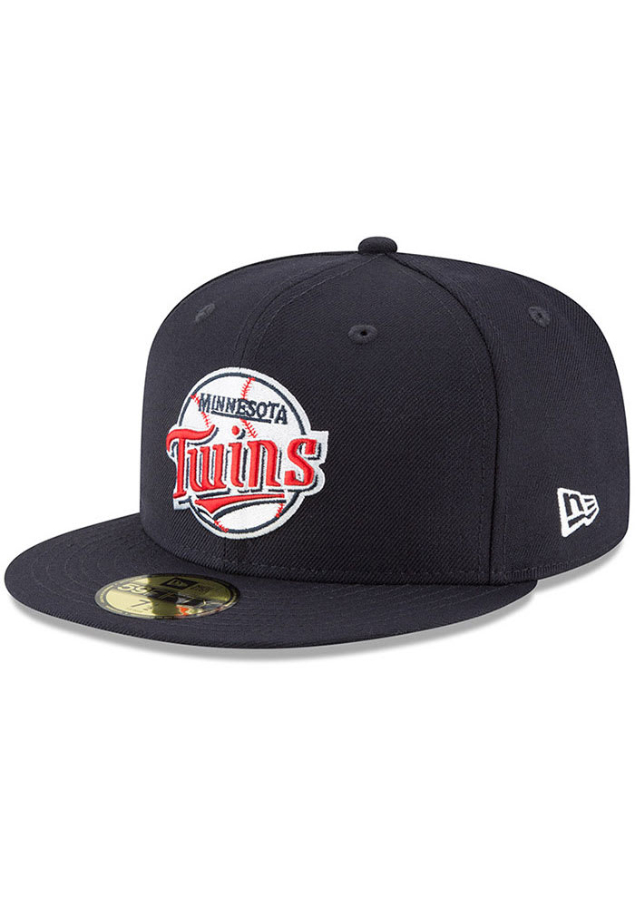 New Era Minnesota Twins Mens Navy Blue Cooperstown 59FIFTY Fitted Hat