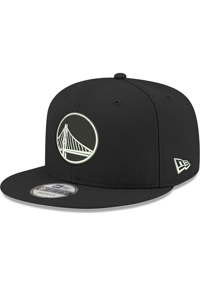 Mitchell & Ness Kids' Youth White Golden State Warriors Hot Fire Flat Brim  Snapback Hat In Blue