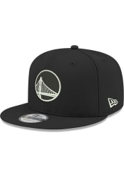 New Era Golden State Warriors Black and White 9FIFTY Mens Snapback Hat