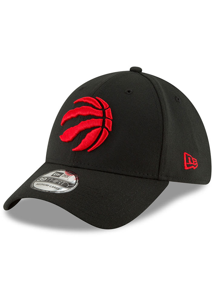 New Era Toronto Raptors Mens Black Team Classic 39THIRTY Flex Hat