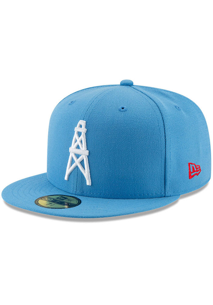 New Era Houston Oilers Mens Light Blue Houston Oilers Retro 59FIFTY Fitted Hat