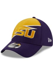New Era LSU Tigers Mens Purple Bolt 39THIRTY Flex Hat