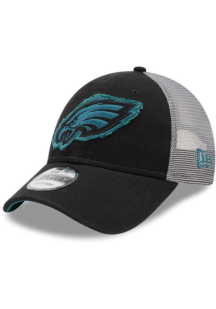 New Era Philadelphia Eagles Black JR Rugged 9FORTY Youth Adjustable Hat