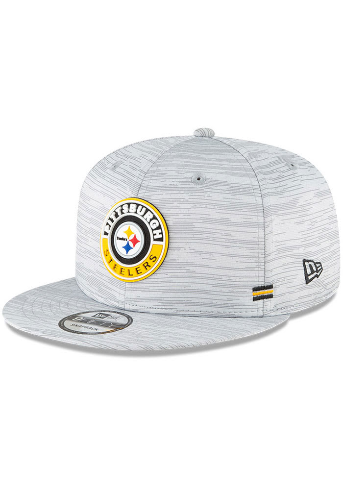 Men's Pittsburgh Steelers New Era Gray 2020 NFL Sideline Official 39THIRTY  Flex Hat