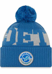 New Era Detroit Lions Blue 2020 Sideline Sport Mens Knit Hat